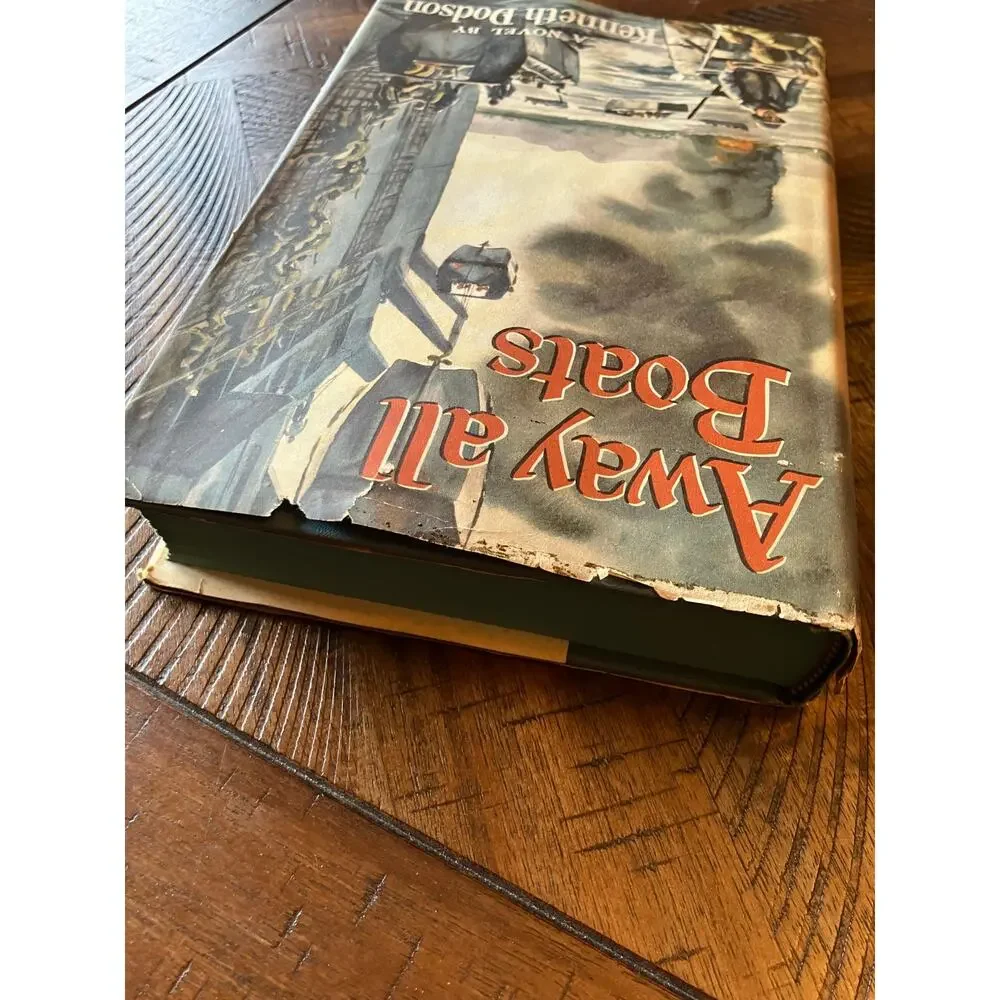 Away All Boats Vintage Book 1954 Hardcover DustJacket Military WWII Pacific VTG‎